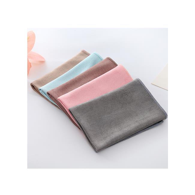 Wholesale wash kitchen window glass household washing drying travel towel pink kitchen towel soft
